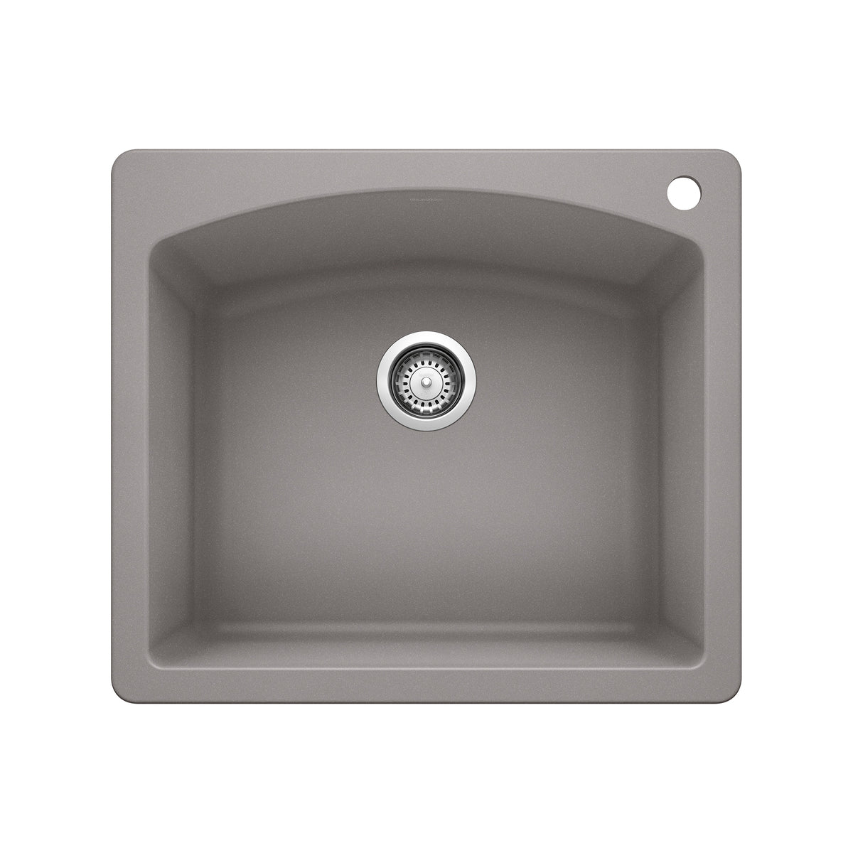BLANCO 440209 Diamond Diamond SILGRANIT 25" Single Bowl Dual Mount Kitchen Sink - Metallic Gray in Metallic Gray