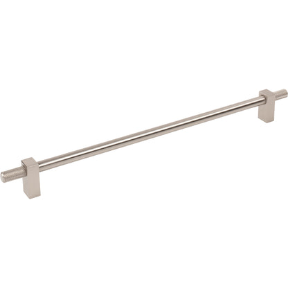 JEFFREY ALEXANDER 698-305SN Larkin Knurled Ends 305 mm Center-to-Center Bar Pull - Satin Nickel
