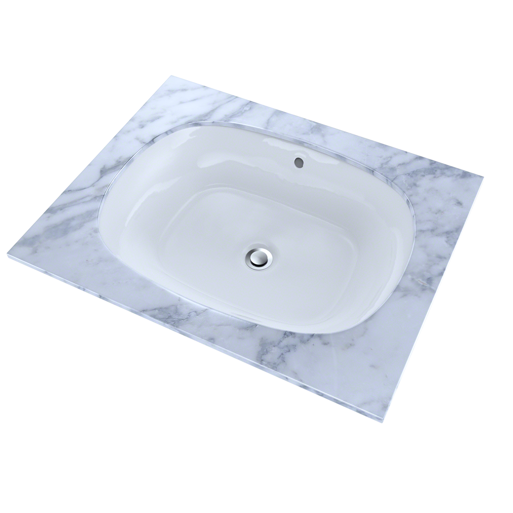 TOTO LT481G#01 Maris 20-5/16" X 15-9/16" Oval Undermount Bathroom Sink With Cefiontect - Cotton White