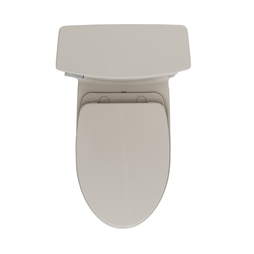 TOTO MS964124CEFG#12 Soiree One Piece Elongated 1.28 Gpf Universal Height Skirted Toilet With Cefiontect - Sedona Beige