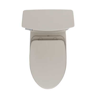 TOTO MS964124CEFG#12 Soiree One Piece Elongated 1.28 Gpf Universal Height Skirted Toilet With Cefiontect - Sedona Beige