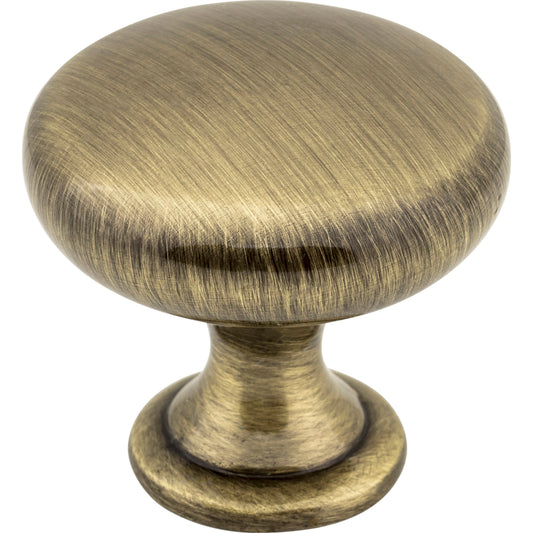 ELEMENTS 3910-AB Madison 1-3/16" Diameter Mushroom Knob - Brushed Antique Brass