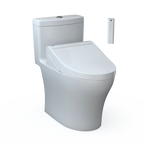 TOTO MW6463084CEMFGN#01 Washlet+ Aquia Iv One-Piece Elongated Dual Flush 1.28 And 0.9 Gpf Toilet And Washlet C5 Bidet Seat - Cotton White