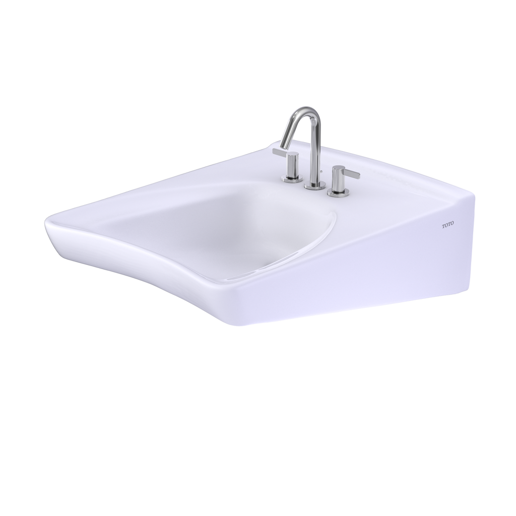 TOTO LT308.4#01 Commercial Wall-Mount Bathroom Sink For 4 Inch Center Faucets -