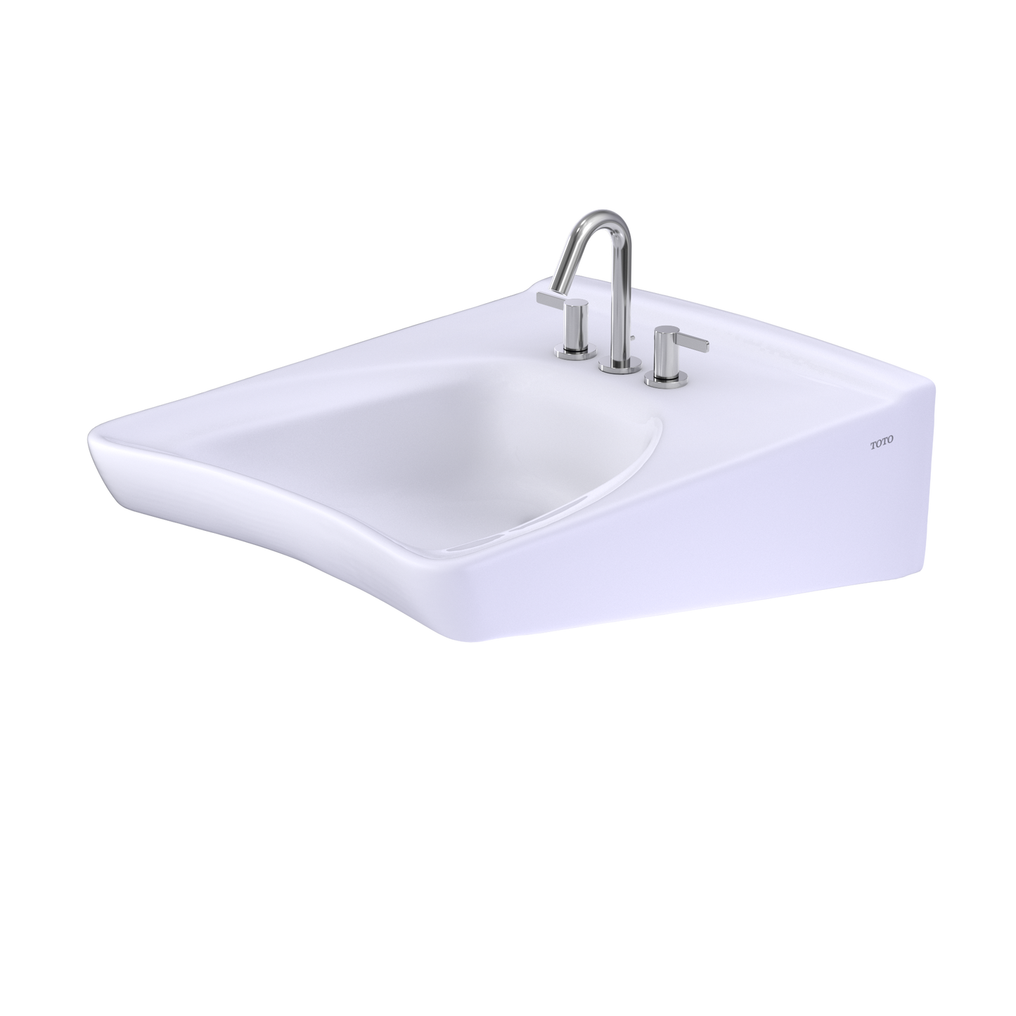 TOTO LT308.4#01 Commercial Wall-Mount Bathroom Sink For 4 Inch Center Faucets -