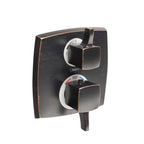 HANSGROHE 15728921 Ecostat Classic Thermostatic Trim with Volume Control and Diverter, Square - Rubbed Bronze