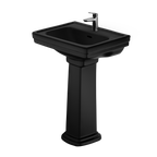 TOTO LPT532N#51 Promenade 24" X 19-1/4" Rectangular Pedestal Bathroom Sink For Single Hole Faucets - Ebony