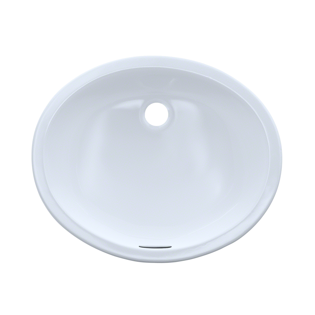 TOTO LT579G#01 Rendezvous Oval Undermount Bathroom Sink With Cefiontect - Cotton White
