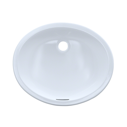TOTO LT579G#01 Rendezvous Oval Undermount Bathroom Sink With Cefiontect - Cotton White