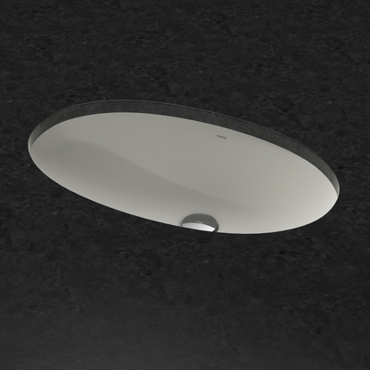 TOTO LT1506G#01 24" Oval Undermount Bathroom Sink With Cefiontect - Cotton White