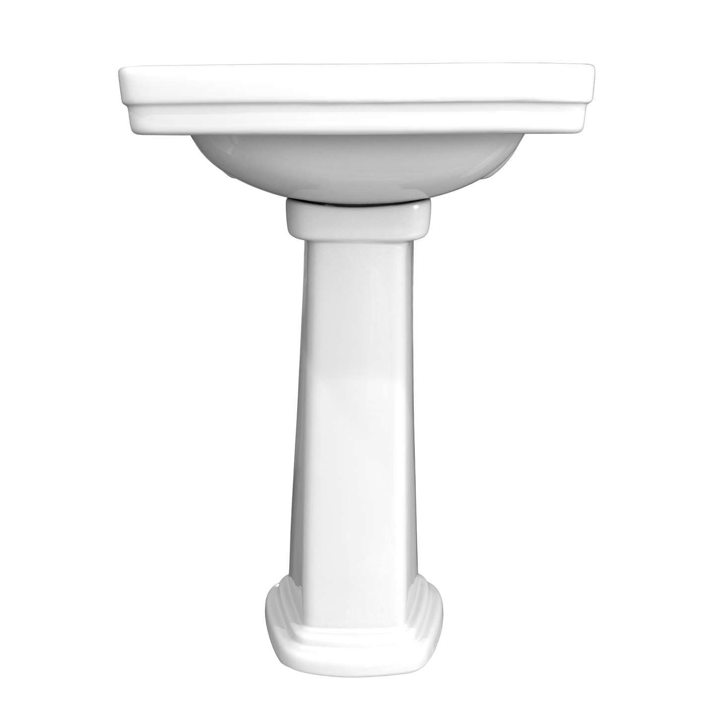 TOTO LPT532.4N#01 Promenade 24" x 19-1/4" Rectangular Pedestal Bathroom Sink for 4 inch Center Faucets , Cotton White