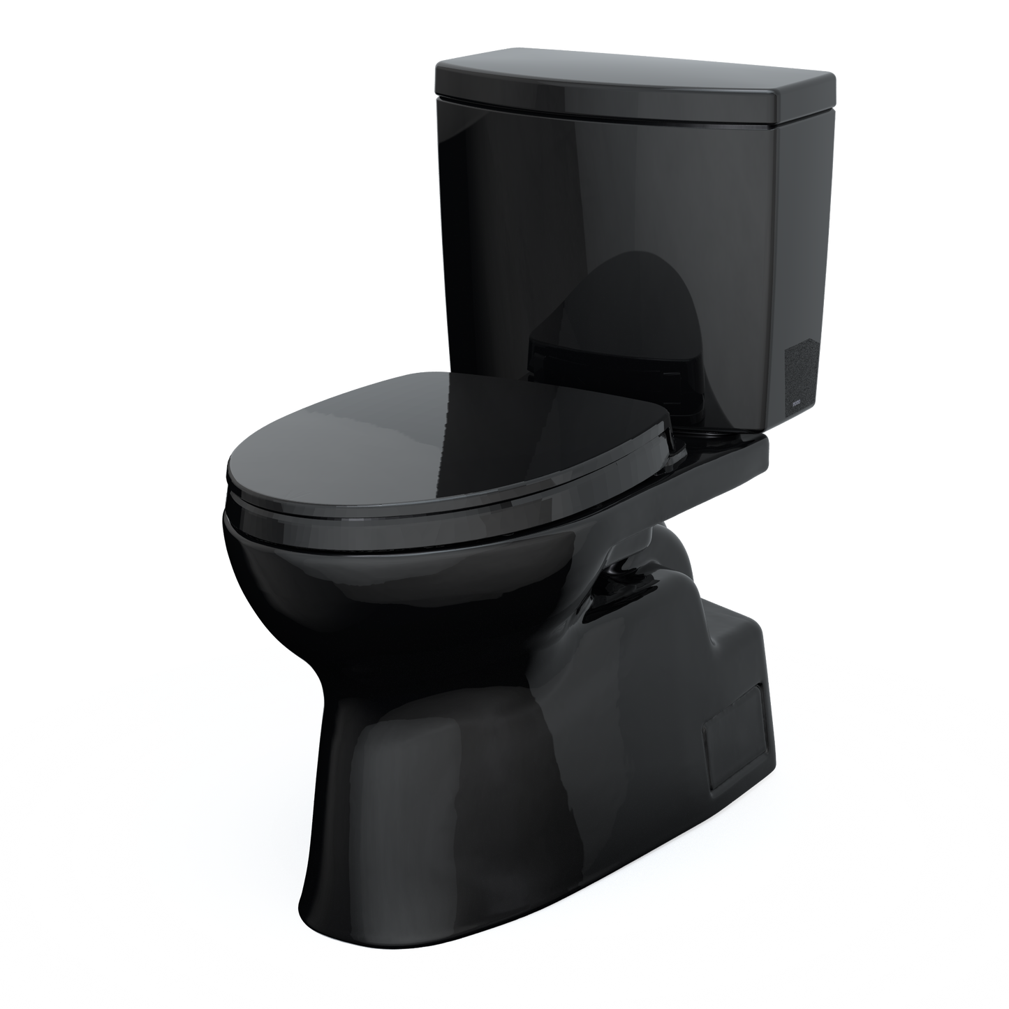 TOTO MS474124CUF#51 Vespin II 1G Two-Piece Elongated 1.0 GPF Universal Height Toilet with SS124 SoftClose Seat , Ebony