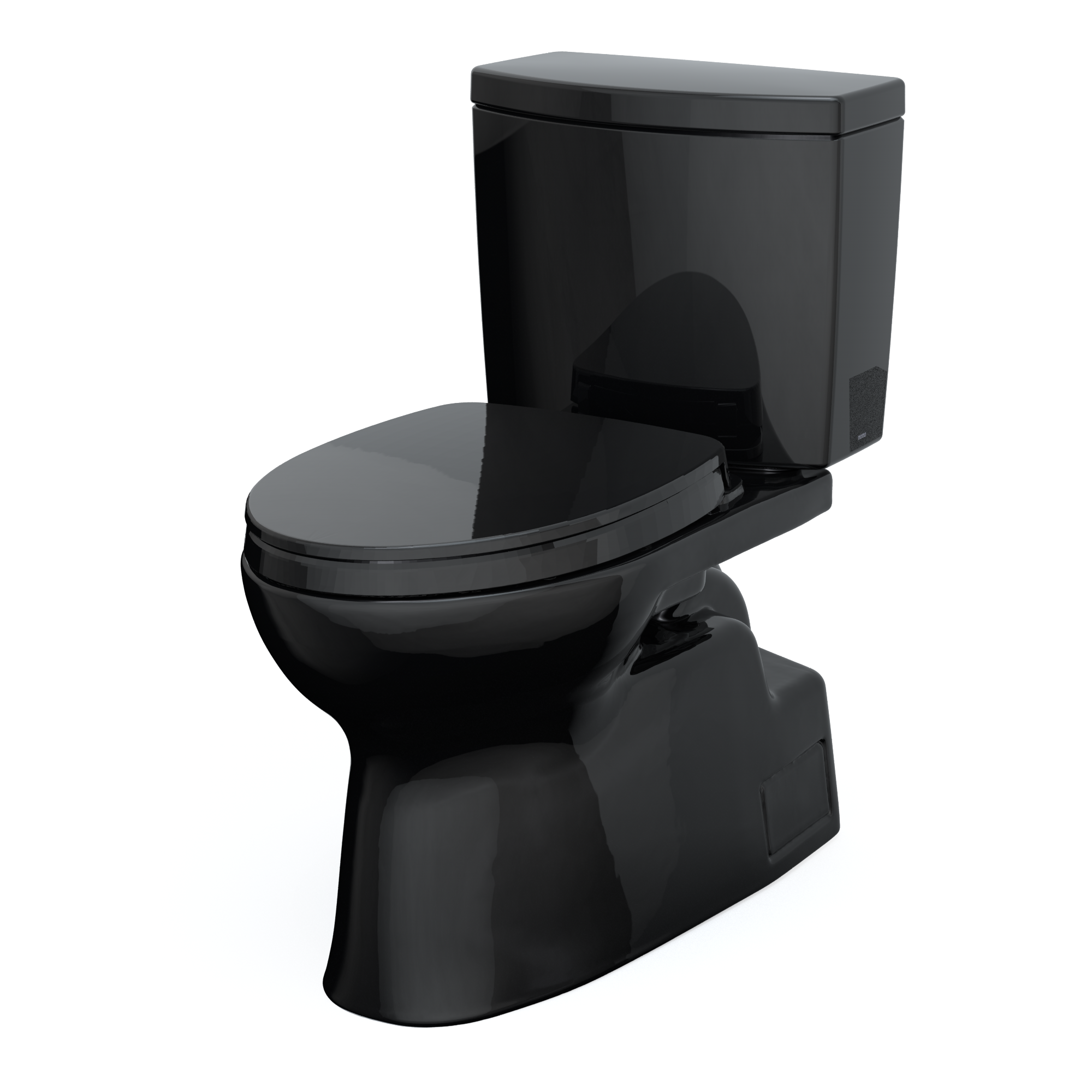 TOTO MS474124CUF#51 Vespin Ii 1G Two-Piece Elongated 1.0 Gpf Universal Height Toilet With Ss124 Softclose Seat - Ebony