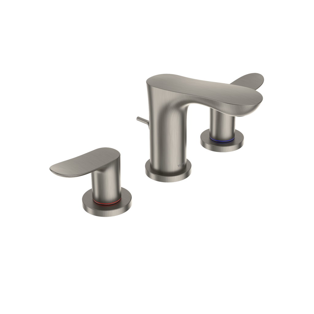TOTO TLG01201U#BN Go Series 1.2 Gpm Two Handle Widespread Bathroom Sink Faucet With Drain Assembly - Brushed Nickel