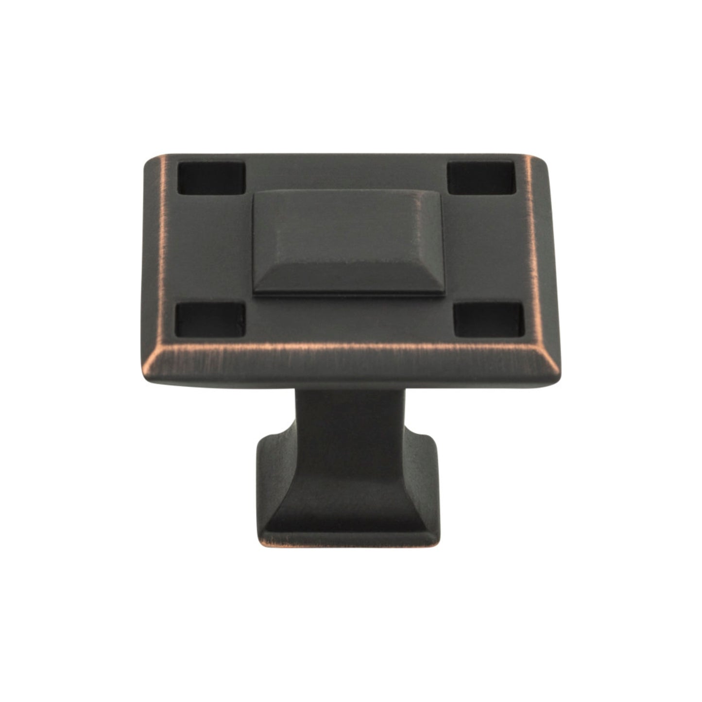 ATLAS 4007-VB Modern Craftsman 1 5/16" Length Square Knob , Venetian Bronze