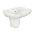 TOTO LHT242G#11 Prominence Oval Wall-Mount Bathroom Sink With Cefiontect And Shroud For Single Hole Faucets - Colonial White