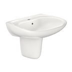 TOTO LHT242G#11 Prominence Oval Wall-Mount Bathroom Sink With Cefiontect And Shroud For Single Hole Faucets - Colonial White