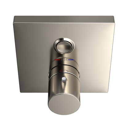 TOTO TBV02405U#PN Square Thermostatic Mixing Valve With One-Function Shower Trim - Polished Nickel