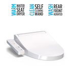 TOTO SW3024#01 Washlet Kc2 Electronic Bidet Toilet Seat With Heated Seat And Softclose Lid - Cotton White