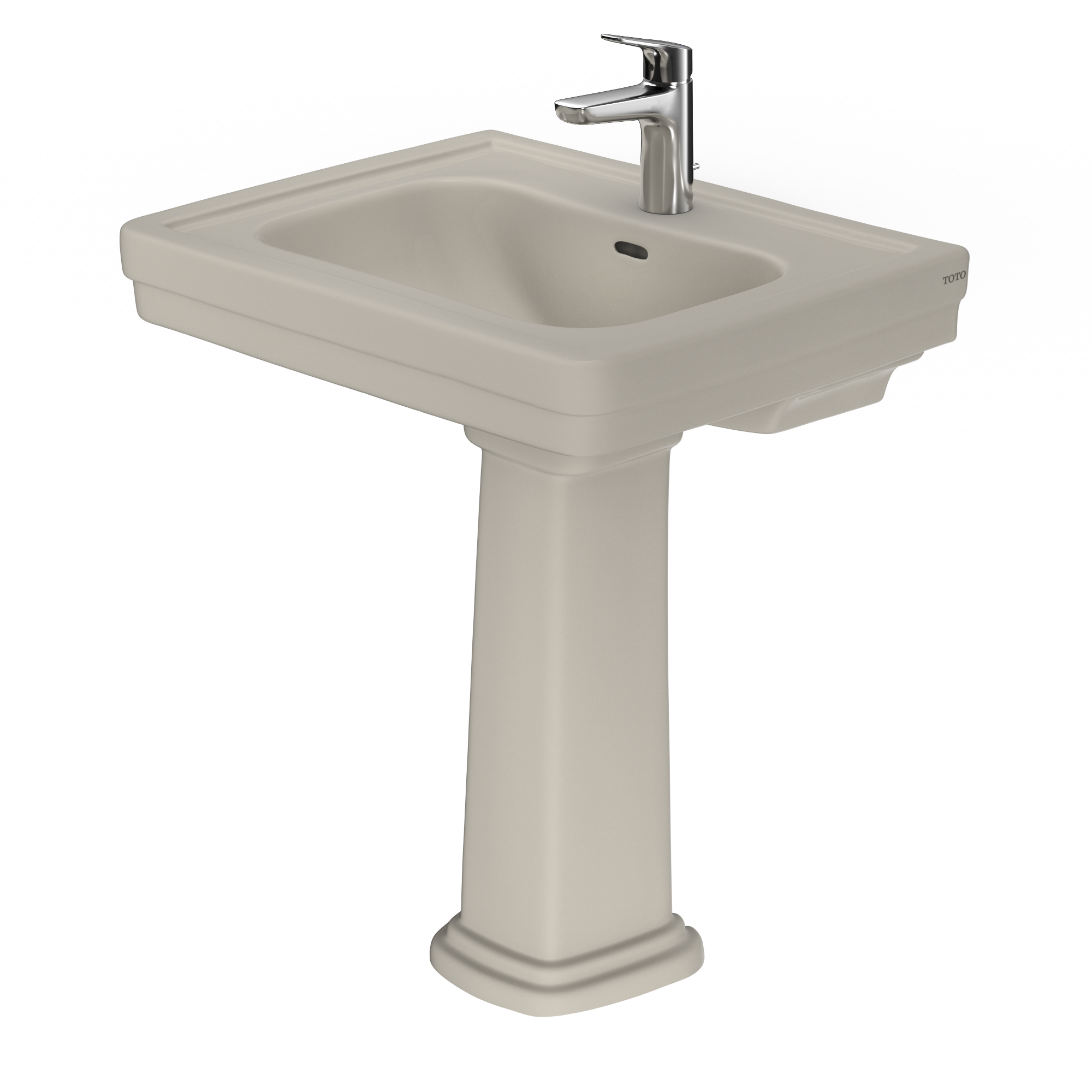 TOTO LPT530N#03 Promenade 27-1/2" X 22-1/4" Rectangular Pedestal Bathroom Sink For Single Hole Faucets - Bone