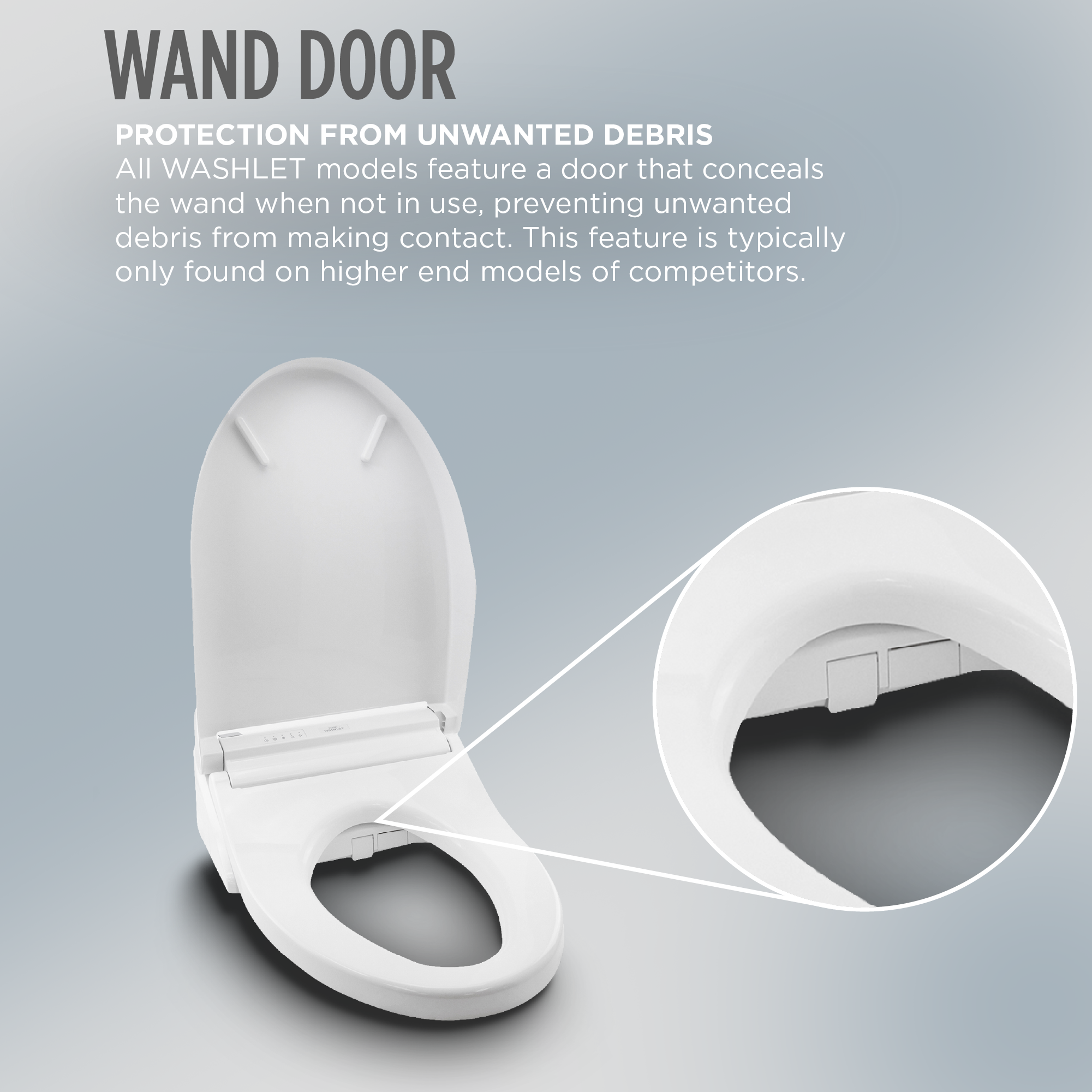 TOTO SW4725#01 Washlet S7 Electronic Bidet Toilet Seat With Ewater+ Bowl And Wand Cleaning And Contemporary Lid - Cotton White