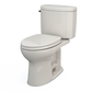 TOTO MS454124CEFG#12 Drake II Two-Piece Elongated 1.28 GPF Universal Height Toilet with CEFIONTECT and SS124 SoftClose Seat , Sedona Beige