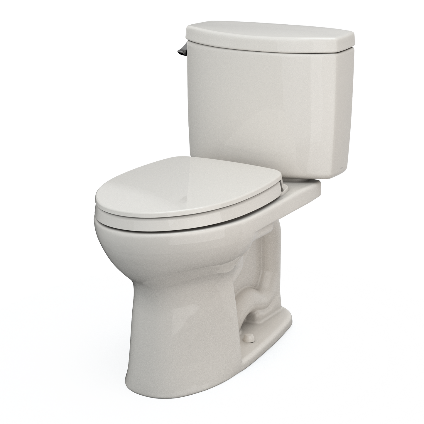 TOTO MS454124CEFG#12 Drake Ii Two-Piece Elongated 1.28 Gpf Universal Height Toilet With Cefiontect And Ss124 Softclose Seat - Sedona Beige