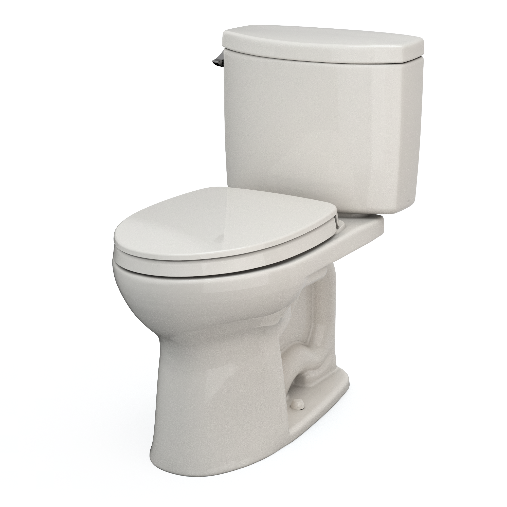 TOTO MS454124CEFG#12 Drake Ii Two-Piece Elongated 1.28 Gpf Universal Height Toilet With Cefiontect And Ss124 Softclose Seat - Sedona Beige