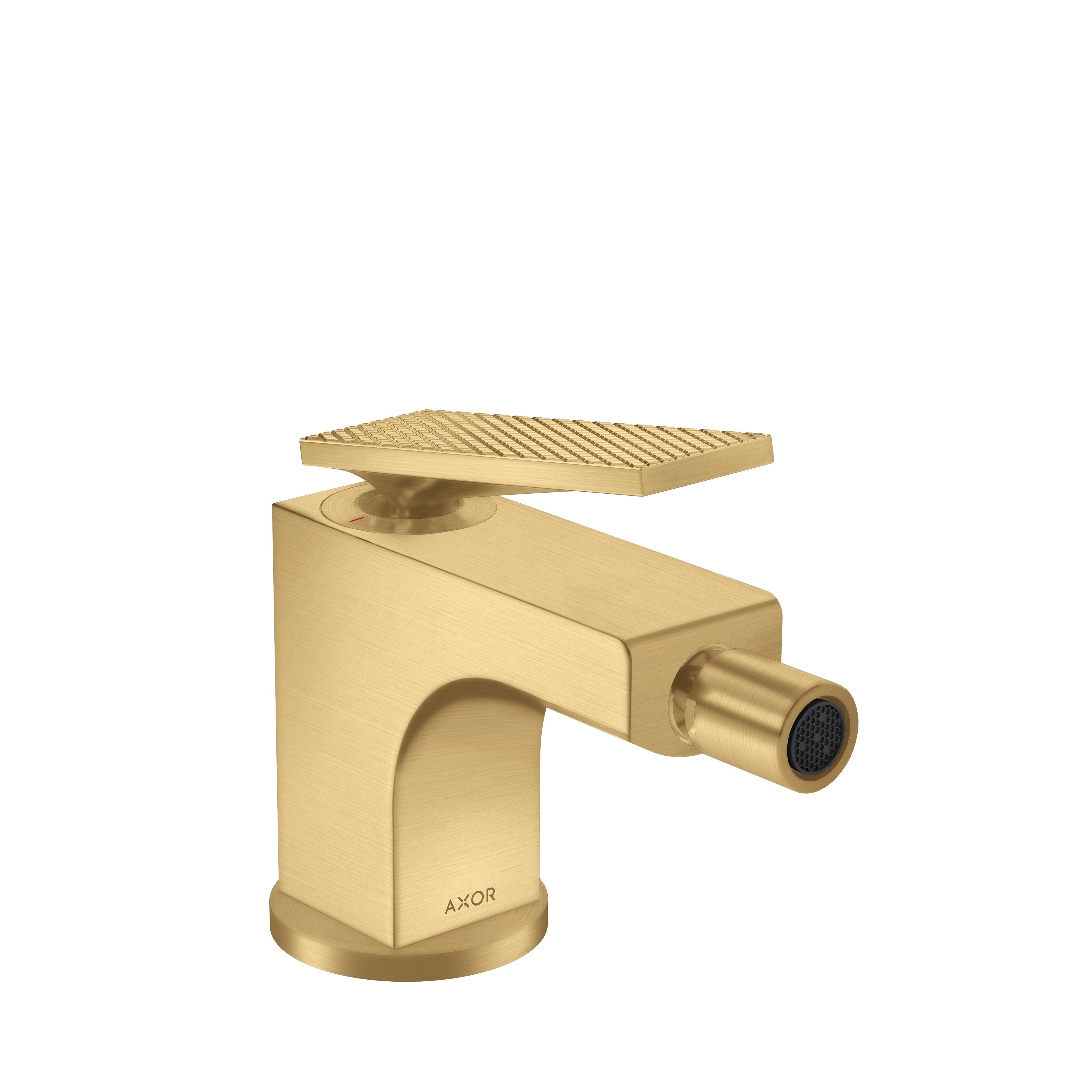 AXOR 39201251 Citterio Single-Hole Bidet Faucet with Pop-Up Drain- Rhombic Cut, 1.5 GPM - Brushed Gold Optic