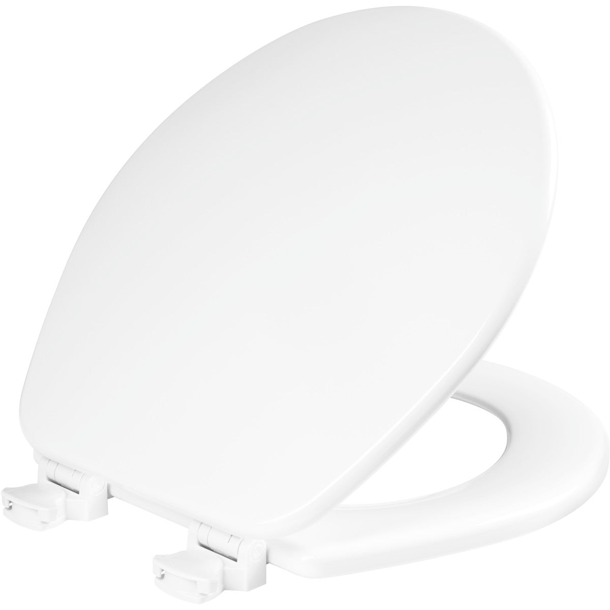 Church Round Enameled Wood Toilet Seat in White with Easy•Clean Hinge Bulk Pack