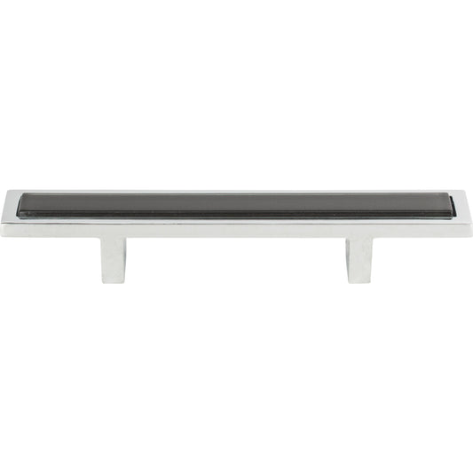 ATLAS 231-BLK-CH Spa 3" Center to Center Bar Pull , Polished Chrome