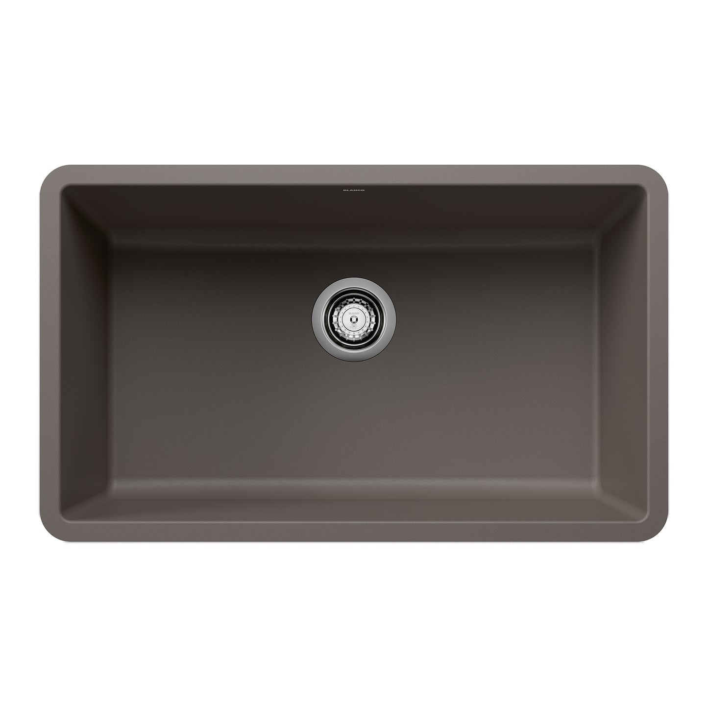 BLANCO 443120 Precis Precis SILGRANIT 30" Single Bowl Undermount Kitchen Sink - Volcano Gray in Volcano Gray