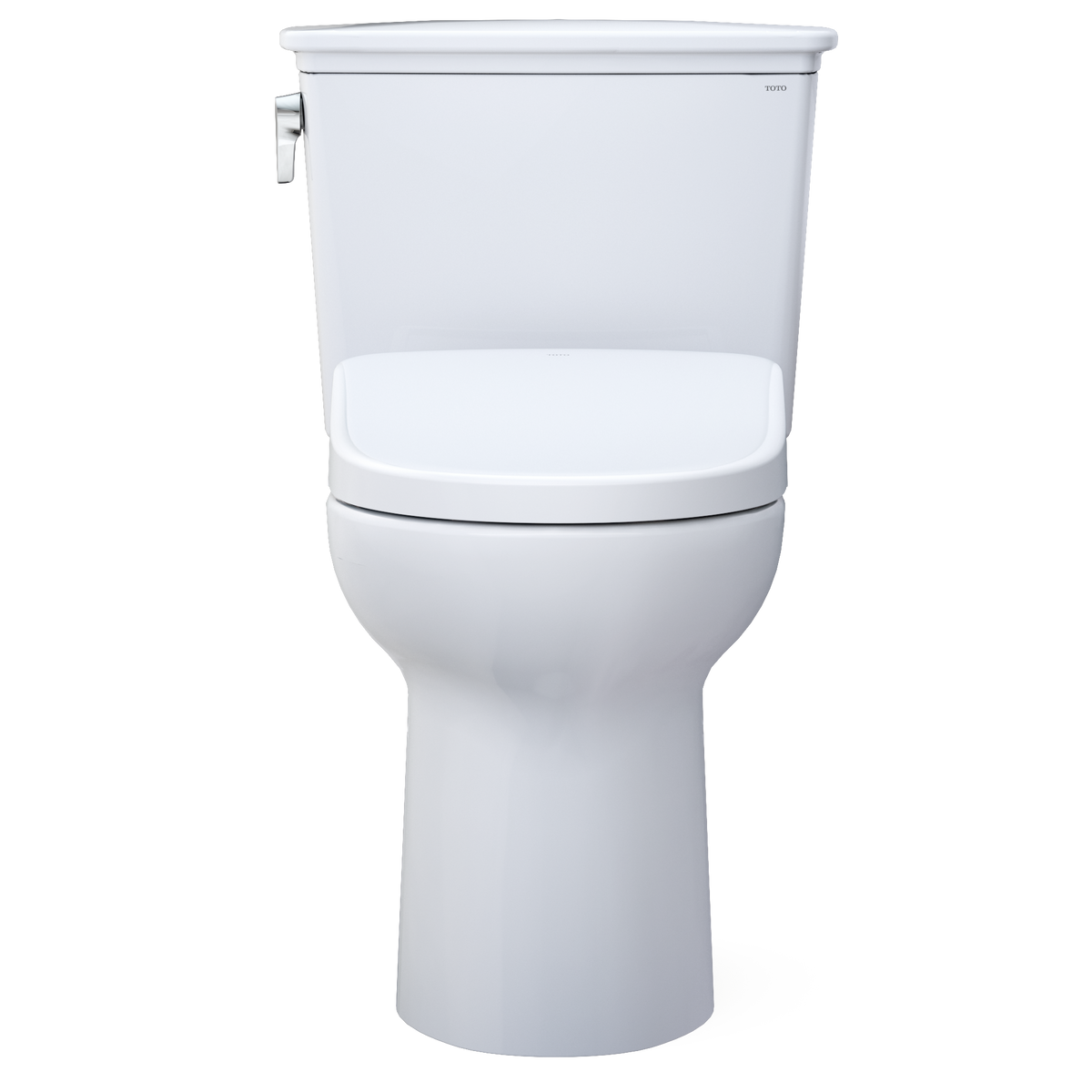 TOTO MW7864726CEFGA#01 Drake Transitional Washlet+ Two-Piece Elongated 1.28 Gpf Universal Height Tornado Flush Toilet And S7 Bidet Seat With Auto Flush - Cotton White