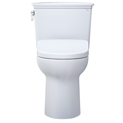TOTO MW7864726CEFGA#01 Drake Transitional Washlet+ Two-Piece Elongated 1.28 Gpf Universal Height Tornado Flush Toilet And S7 Bidet Seat With Auto Flush - Cotton White