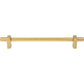 JEFFREY ALEXANDER 598-18BG Larkin Knurled Center 18" Center-to-Center Appliance Pull - Brushed Gold