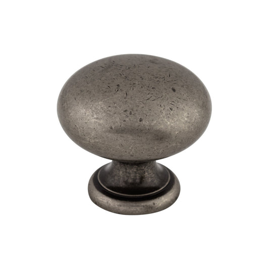 TOP KNOBS M286 Mushroom 1 1/4" Diameter Round Knob - Pewter Antique