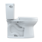 TOTO MS776124CEG#01 Drake Two-Piece Elongated 1.28 GPF TORNADO FLUSH Toilet with CEFIONTECT and SoftClose Seat , Cotton White