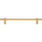 JEFFREY ALEXANDER 598-192BG Larkin Knurled Center 192 mm Center-to-Center Bar Pull - Brushed Gold