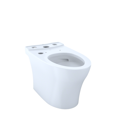 TOTO CT446CEFGNT40#01 Aquia Iv Elongated Universal Height Skirted Toilet Bowl With Cefiontect - Cotton White