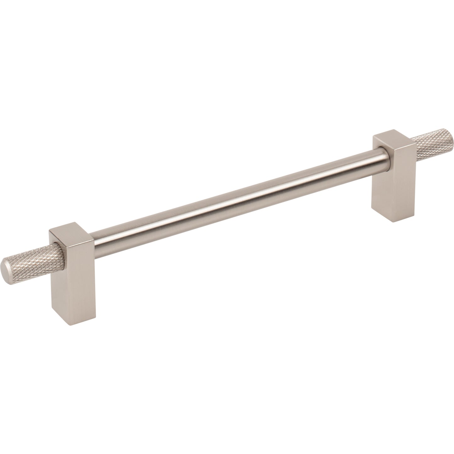 JEFFREY ALEXANDER 698-160SN Larkin Knurled Ends 160 mm Center-to-Center Bar Pull - Satin Nickel