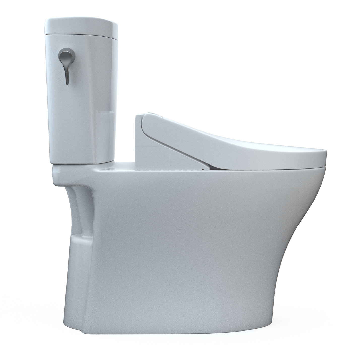 TOTO MW4483084CEMFGN#01 WASHLET+ Aquia IV Arc Two-Piece Elongated Dual Flush 1.28 and 0.9 GPF Toilet with C5 Bidet Seat , Cotton White