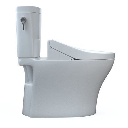 TOTO MW4483084CEMFGN#01 Washlet+ Aquia Iv Arc Two-Piece Elongated Dual Flush 1.28 And 0.9 Gpf Toilet With C5 Bidet Seat - Cotton White