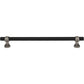 TOP KNOBS M2754 Bit 8 13/16" Center to Center Bar Pull - Flat Black and Pewter Antique