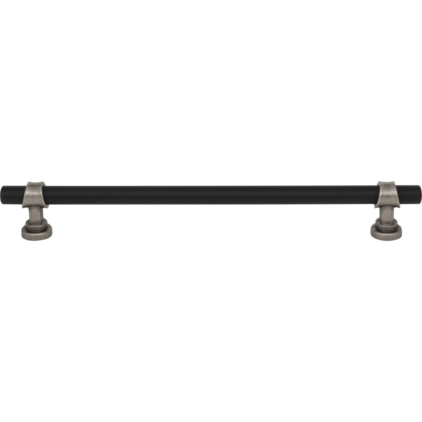 TOP KNOBS M2754 Bit 8 13/16" Center to Center Bar Pull - Flat Black and Pewter Antique