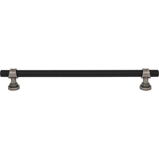 TOP KNOBS M2754 Bit 8 13/16" Center to Center Bar Pull - Flat Black and Pewter Antique