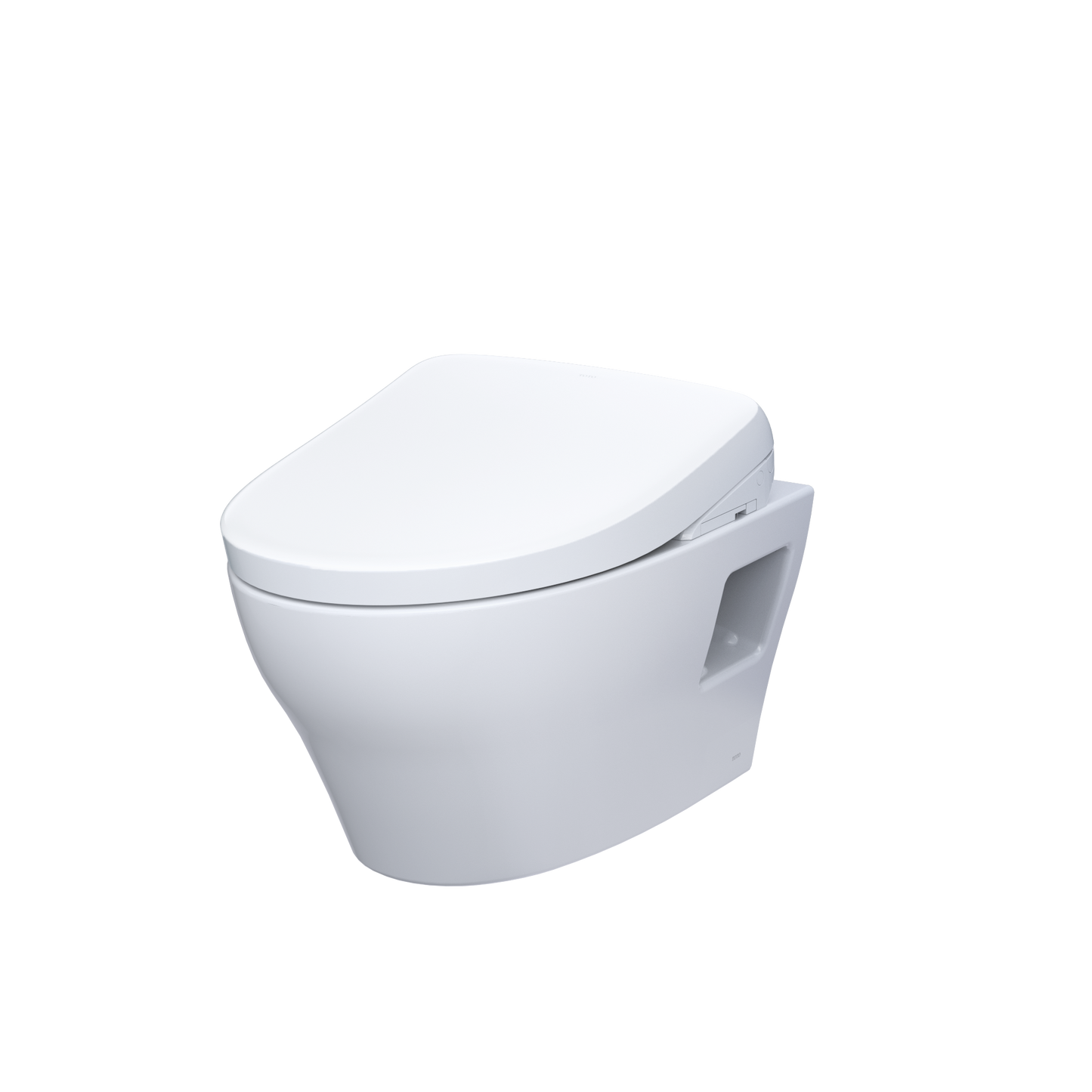 TOTO CWT4284736CMFGA#MS WASHLET+ EP Wall-Hung Elongated Toilet with S7A Contemporary Bidet Seat and DuoFit In-Wall 0.9 and 1.28 GPF Auto Dual-Flush Tank System , Matte Silver