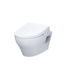 TOTO CWT4284736CMFGA#MS Washlet+ Ep Wall-Hung Elongated Toilet With S7A Contemporary Bidet Seat And Duofit In-Wall 0.9 And 1.28 Gpf Auto Dual-Flush Tank System - Matte Silver