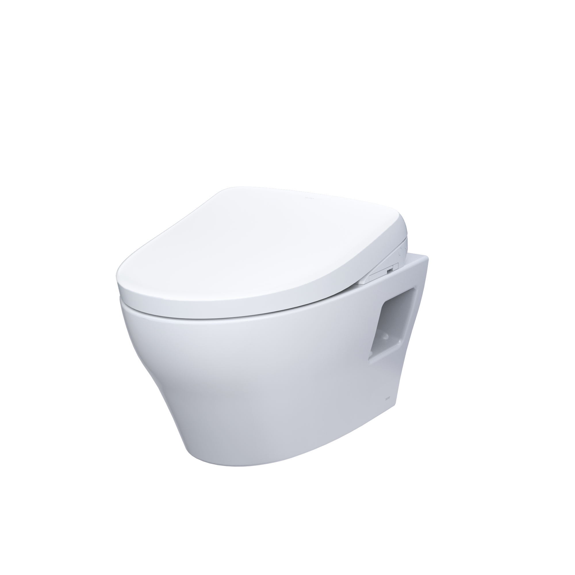 TOTO CWT4284736CMFGA#MS Washlet+ Ep Wall-Hung Elongated Toilet With S7A Contemporary Bidet Seat And Duofit In-Wall 0.9 And 1.28 Gpf Auto Dual-Flush Tank System - Matte Silver