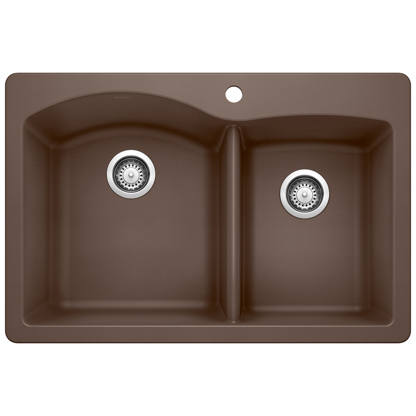 BLANCO 440213 Diamond Diamond SILGRANIT 33" 60/40 Double Bowl Dual Mount Kitchen Sink - Cafe in Cafe