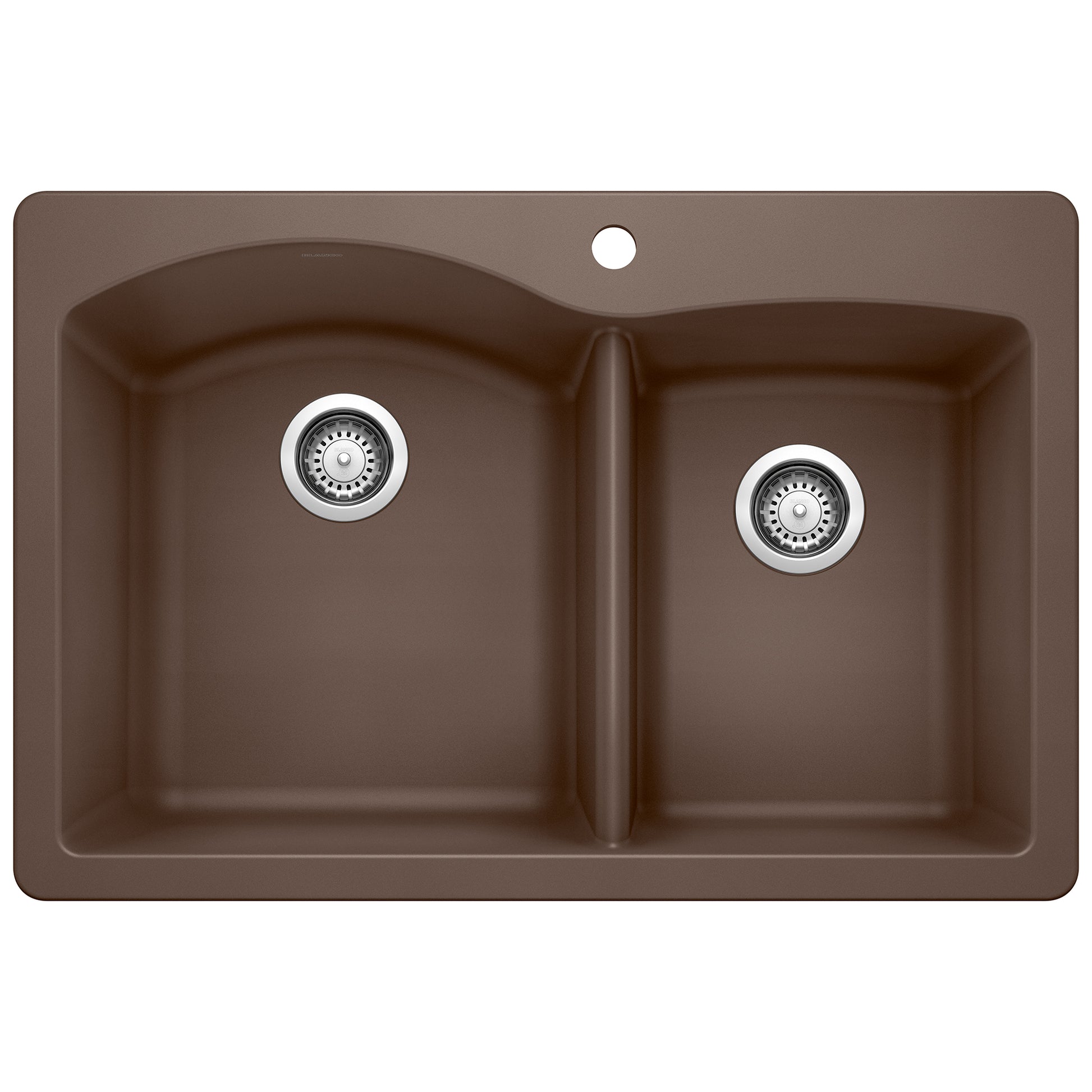 BLANCO 440213 Diamond Diamond SILGRANIT 33" 60/40 Double Bowl Dual Mount Kitchen Sink - Cafe in Cafe